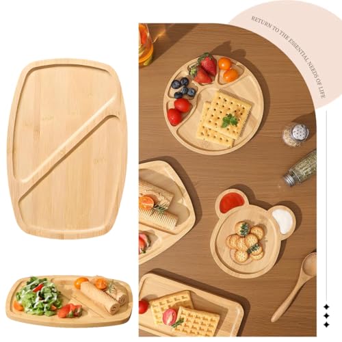 1PCS Bamboo Bathroom Trays - Suitable for The Bathroom,Kitchen,Breakfast Tray and Decorative Tray (10.63 in * 7.09 in) - size: 10.6" x 7.1" x 0.4"