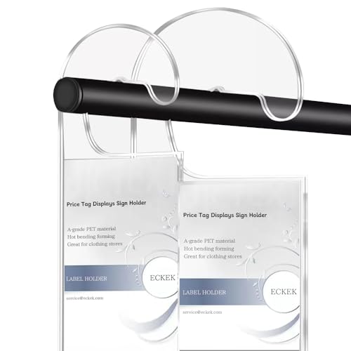 2 Pack Label Holder Price Tag Displays Sign Holder Data Card Holder Ads Display Stand for Retail Store Clothing Price Tag (M (A6) 100*150mm/3.94*5.91inches) - size: M (A6)100*150mm/3.94*5.91inches