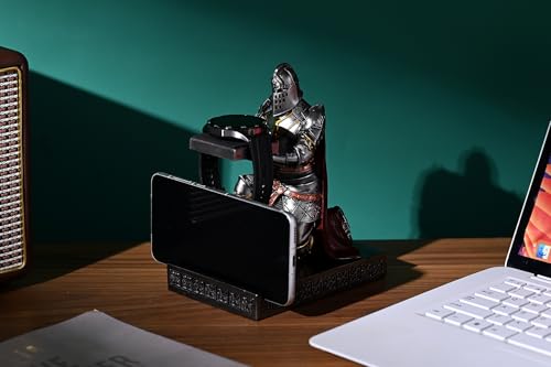 King's Guard Watch Display Stand Eyeglass Jewelry Bracelet Necklace Holder Trays Towers Resin Pen Holder Warrior Knight Mobile Phone Stand for Office & Home (Iron) - color: Iron