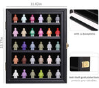 VERANI Minifigures Miniature Display Case Collectibles Display Box Wall Mount Figure Display Curio Cabinet with Lockable Anti Dust Door for Small Objects Lockable Removable Shelves - Small Black - size: Small-Black