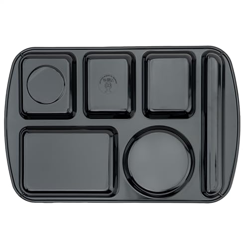 GET Modern Plastic Black 10 Inch x 15 Inch Cafeteria Tray Caddy (4 Pack) - color: Black, size: 10" x 15", style: 4 Pack Left Handed Trays