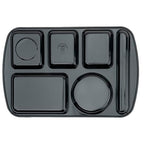 GET Modern Plastic Black 10 Inch x 15 Inch Cafeteria Tray Caddy (4 Pack) - color: Black, size: 10" x 15", style: 4 Pack Left Handed Trays