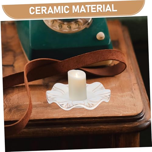 Levemolo Minimalist Ceramic Tealight Candle Holder Small and Table Centerpiece for Wedding