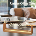 Custom Name Plate for Desk, Personalized Light Up Acrylic Desk Name Plate, Personalized Graduation Gifts 2026 for Him Her, Class of 2026 Graduate Gift, High School College Grad Gift (Design10-Graduation) - color: Design10-Graduation