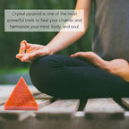 Amazing Gemstone Carrot Jasper Pyramid Crystal Healing Stones - 2" Great Pyramid Figurine of Natural Stone Pyramid for Meditation, Reiki, Chakra Balancing and Crystal Pyramids Grid - color: Carrot Jasper