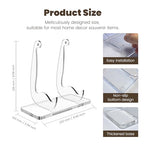 Acrylic Book Display Stand Clear Easel Stand, Plate Display Stands, Acrylic Book Easel for Displaying Books, Picture, Notebooks, Platter, Photo, Artworks (Clear 01, 8.7 x 8.2 x 4.9 inch)