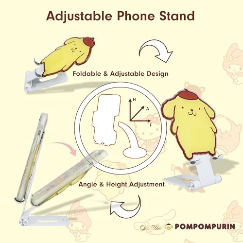 Sonix x Sanrio Character Phone Stand | Adjustable Cell Phone Holder, Desk Stand, Dock | Pompompurin - color: Pompompurin