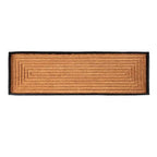 Anji Mountain AMB0BT4F-018 Black Rubber Boot/Shoe Tray with Coir, Fits 4 Pair (46.5" Wide), Rectangle Embossed Insert - color: Rectangle Embossed Insert, size: 46" x 14" x 1.5"