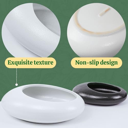 Flower Frog Vase Kit, Ikebana Floral Arrangement, Ceramic Water Drop Pot Flower Arrangement Vase Kit (White Large Size) - color: White Large Size