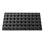 Ikee Design Jewelry Storage Tray Insert, 50 Gemstone Display Jars, Black Foam Liner, Home Organization, 14 1/4 x 7 3/4 x 3/4 in - color: Black Foam (50 Jars Only)