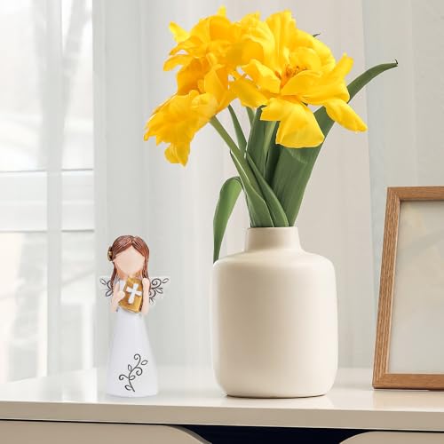 kullder Resin Praying Angel Figurines, Guardian Angel Statue -Sympathy Gifts for Loss of Loved One, Biblical Prayer Decorative Statues, Memorial Gifts for Healing, Christian Grief Gifts for Women - color: Bible Angel Figurine