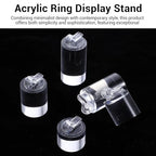 5 Pack Clear Ring Display Stand, Acrylic Ring Display Holder, Cylinder Jewelry Stand Organizer for Wedding Engagement Rings, Sturdy Solid Showcase for Photography Boutique Cosmetic Crafts