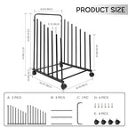 GENMOUS Art Storage Rack with Caster Wheels, Art Drying Rack Metal Storage Stand for Canvas Storage Paint Drying Rack,Drawing Board Stands for Printed Matter,Crafts Drying,Art Studio,Classrooms Easel - size: Metal-7Layer