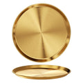 Gold Round Metal Tray ，Essential Organizer for Aromatherapy, Jewelry & Cosmetics (11.8'') - color: 11.8''