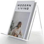 Acrylic Book Stand, Book Display Holder 8.5 x 11, Clear Acrylic Display Easel Transparent Display Stand Holder Tablet Holder for Album, CD, Magazine, Picture, Plate, Artworks, Phone, Tablet - size: 8.5" x 11"