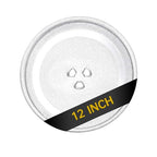 12" Microwave Glass Turntable Plate, 12" / 30.5cm Microwave Tray Replacement Glass Plate, Glass Tray Replacement for LG, GE, Magic Chef, Hotpoint, Panasonic, Kenmore, etc - size: 12"