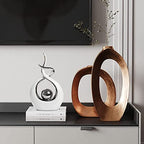 Ceramic Decorative Object Silver, Home Abstract Handicraft Items, Living Room Modern Decoration Crafts, Creative Modern Minimalist European (Size : C) - size: C