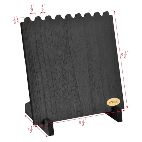 MOOCA Wooden Plank Necklace Jewelry Display Stand for 8 Necklaces, Jewelry Display Holder, Wood Plank Storage Holder, Jewelry Stand, Black Color - color: Black