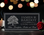 in Loving Memory Photo Tree of Life Personalized Granite Memorial Stone Sympathy Remembrance of Dad Mom Child (Granite-Tree-Pers, Garden 12"x6"x3/8")