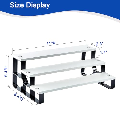 Wood Cologne Organizer for Men,Perfume Organizer for Bathroom Countertop,3 Tier Makeup Organizer for Bedroom Decor,Skincare Storage,Display Stand Shelf,Valentine's Day Gift (White, 3 Tiers-width=14") - color: White, size: 3 Tiers-width=14"