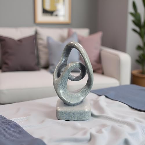 Abstract Modern Ribbon Decorative Sculpture, Knot Sculptures,Home Decor,Coffee Table Statues,Dining Living Room Desk Decor,Shelf Decoration (Marble Color-B) - color: Marble Color-b