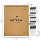PHD CAKE 24-Count Black Gold Spiral Long Thin Birthday Candles, Cake Candles, Birthday Parties, Wedding Decorations, Party Candles - color: Black Gold