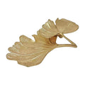 Metal Jewelry Dish, Small Leaf Shaped Ring Holder Jewelry Organizer, Trinket Dish Vanity Tray for Dresser Christmas Birthday Wedding Gifts 2-Tier Ginkgo-Gold - color: 2-Tier Ginkgo-Gold