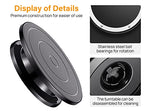 Kootek 11 Inch Rotate Turntable Sculpting Wheel Revolving Cake Turntable Black Painting Turn Table Lightweight Stand for Paint Spraying Spinner, Cake Decorating, Displaying Item