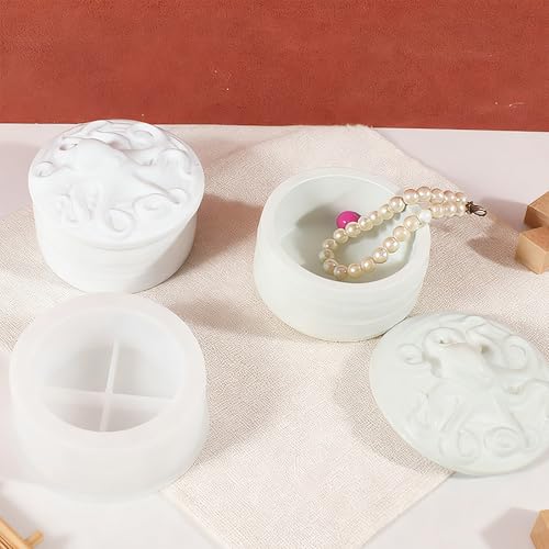 Octopus Jar Silicone Mold with Lid for DIY Aromatherapy Candle, Resin Epoxy Storage Container, Cement Plaster Craft - Cylinder Trinket Box, Handmade Gift Craft Kit with Cylinder Box Mold - color: Octopus Jar