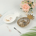 Chic Soap Dish, Pineapple Shape, Fluted Design, Decorative Ceramic Tray(White) - color: White