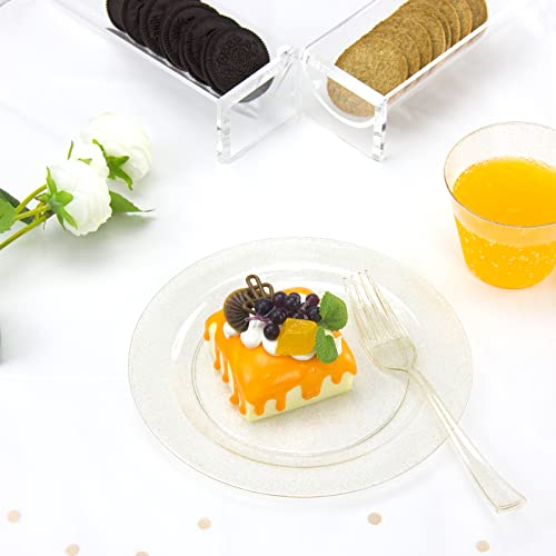 Clear Cracker Serving Tray, Transparent Macaron Display Tray, Rectangular Cracker Holder for Serving Trays, Food Display Cracker Serving Tray Stand for Home, Party, Events, U Shape