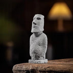 Easter Island Moai Statue - Stone Moai Figurine Decor for Home & Outdoor Garden - 3 (Medium Size) - size: Medium Size