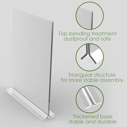newnewshow 8.5x11 Clear Acrylic Sign Holder, Display Stand, Plastic Card Holder for Business, Office, Retail (2 Pack 8.5x11) - size: 2 Pack 8.5x11
