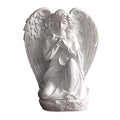 YANGMEI Guardian Angel Statue, Resin White Praying Angel Sculpture for Shelf Table Living Room Bedroom Decor Figurine Religious Spiritua Memorial Gift