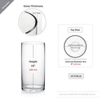 WGV Cylinder Vase, Diameter 5", Height 10", Clear Glass Floral Planter Container, Floating Candle Holder for Wedding Party Event Home Office Decor, 1 Piece - size: 5"x10"H CL