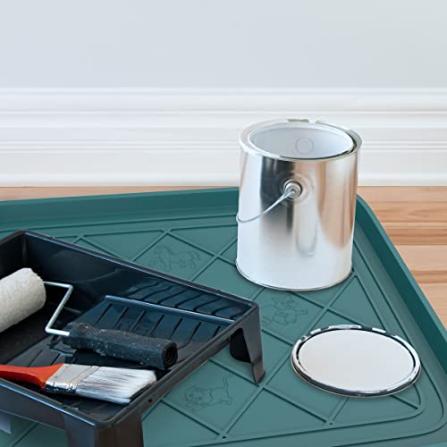 All Weather Boot Tray - Small Water Resistant Plastic Utility Shoe Mat for Indoor and Outdoor Use in All Seasons by Stalwart (Teal) - color: Teal