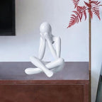 2X Unique Abstract Sculpture Figurine for Decor