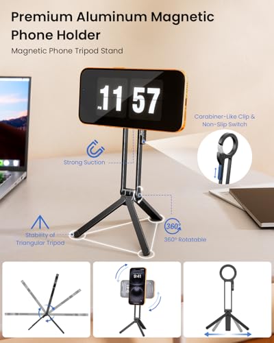 Magnetic Phone Tripod Magnetic Smartphone Stand Phone Mount Tripod for iPhone for Magsafe Selfie Stick