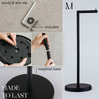 Marmolux Acc - Free Standing Toilet Paper Holder 1pc - Bathroom Storage for 4 Rolls of Tissue Modern Stainless Steel Matte Black Toilet Paper Holder. - Tp Holder Stand - color: Matte Black