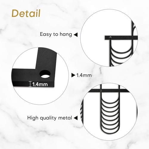 SIGNLEADER Metal Wall Decor Minimalist Modern Luxury Wall Sculpture Hangings 3D Statue Home Decoration for Living Room, Bedroom, Bathroom, Kitchen, Fireplace, Office - 18" Black - color: Gry23-2405-m23, size: 18" Black
