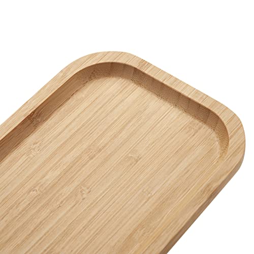 Bamboo Vanity Tray, Bathroom Counter Tray, Toilet Tank Tray, Bathroom Tray for Organizing and Home Decor, 7.9 x 5.1 x 0.8 inch - size: 7.9" x 5.1" x 0.8"