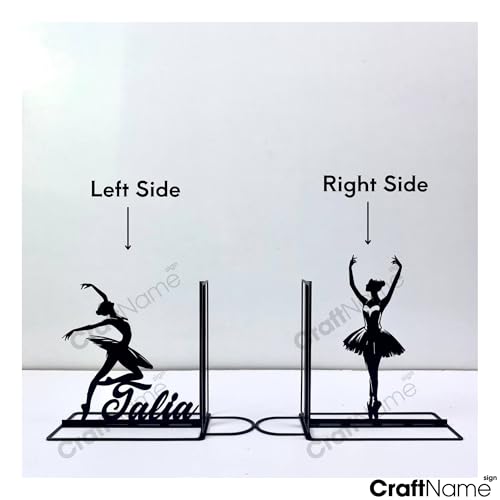 Sports Themed Metal Bookends, Book Ends for Shelves, Office Desk, Cookbook Stand, CD Holder, Magazine Holder for Office Organization, Housewarming Gifts New Home (Ballet Design 01) - color: Ballet Design 01