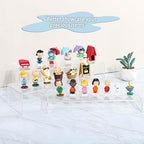 Yieach Large Clear Acrylic Risers Display Stands,3 Pcs Rectangular Display Risers for Funko Pop,Figures,Food,Showcase Collectibles Display Shelf,Retail Desktop Risers Display Stand and Decoration
