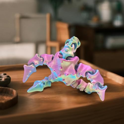 3D Printed Figurines Art Sculpture Toy Office Desk Shelf Decoration Colorful Abstract Sculpture Pieces Creative Display Decor - color: Starfish, size: F