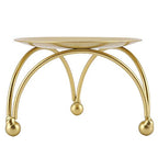 Iron Candle Holder, Solid Round Tray for Candles and Plates, with Triangular Bracket for Stability, European Style Table Decoration for Home Dining