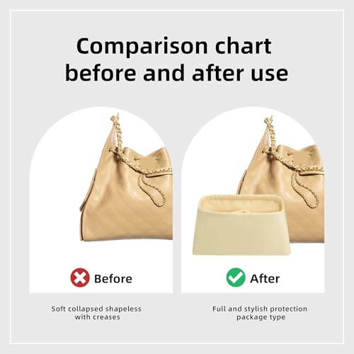 DGAZ Silk Purse Organizer Insert Fits Chanel 25 Handbags，Silky Smooth Bag Organizer，Luxury Handbag & Tote Shaper(Jaune Poussin,Mini) - color: Jaune poussin, size: Mini