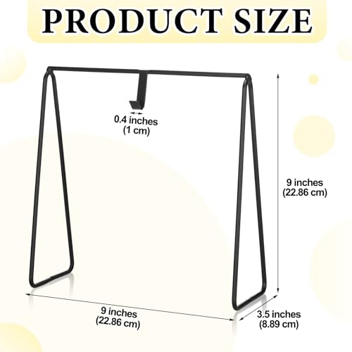 Gallery Art Stand for Round Top Black Metal Display Stand 9 Inch Mini Gallery Art and Charm Decoration for Holiday Party Decor Supply Gift(Black) - color: Black