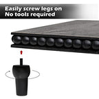 GENMOUS Farmhouse Black & White Distressed Wood Display Stand, 3-Tier Beaded Pedestal Tray for Bathroom, Kitchen, or Living Room Decor
