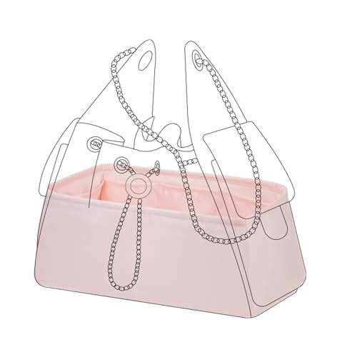 DGAZ Silk Purse Organizer Insert Fits Chanel 25 Handbags，Silky Smooth Bag Organizer，Luxury Handbag & Tote Shaper(Pink,Medium) - color: Pink, size: Medium