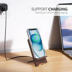 Cell Phone Stands, Desktop Stand, Luxury Nature Wood Simple Phone Stand, Compatible with iPhone & All Cell Phones, Ultra-Stable, Portable & Non-Slip Design, 2 Pieces, Walnut - color: Walnut